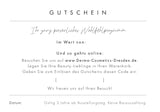 DERMA COSMETICS DRESDEN - Geschenkgutschein