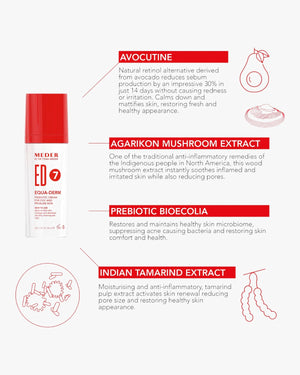 Equa-Derm Creme 50ml - Porenverfeinernde, Talgregulierende Creme für Misch- und für empfindliche Haut