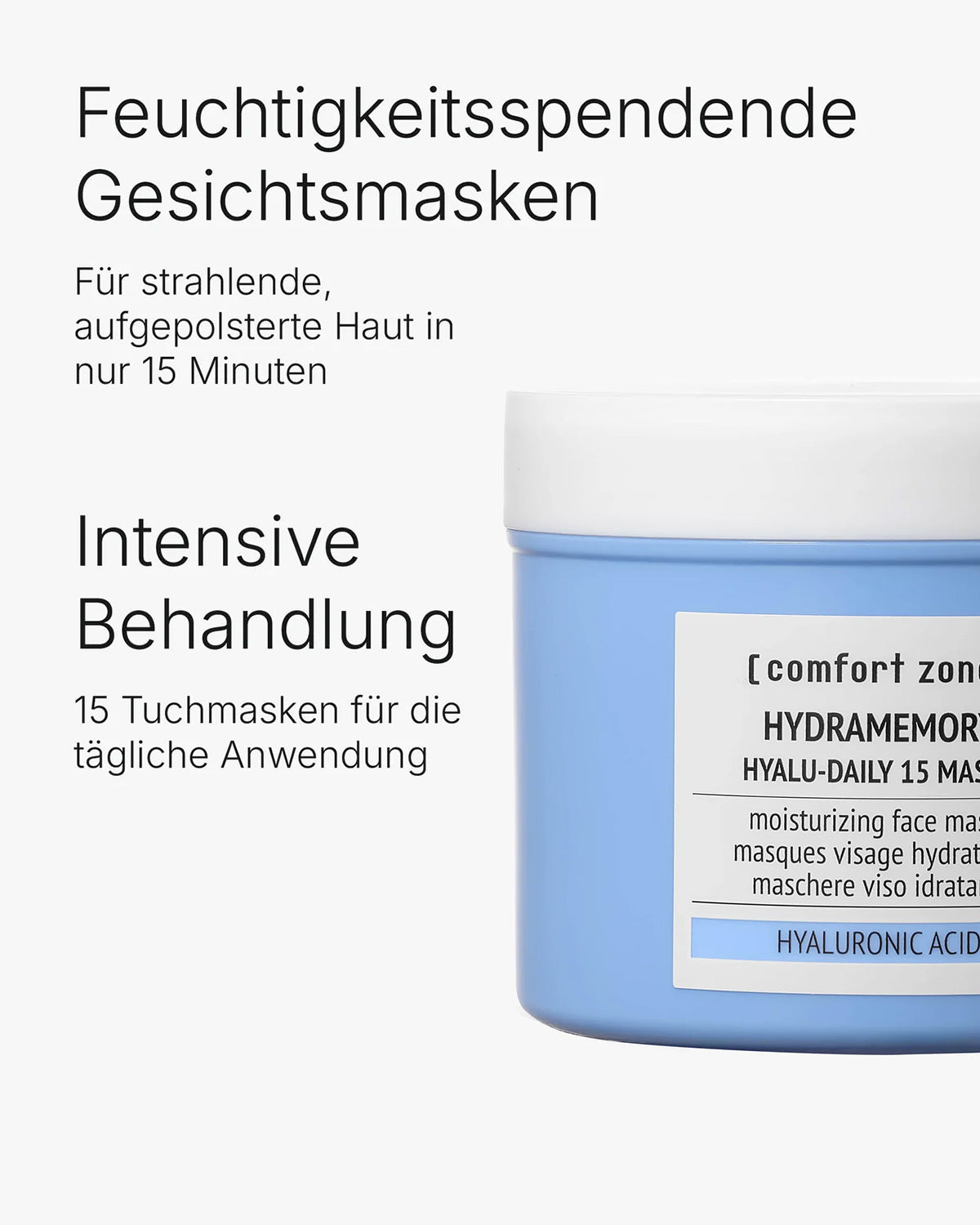 NEU! Hydramemory Hyalu-Daily 15 Masks - Feuchtigkeitsmasken fürs Gesicht