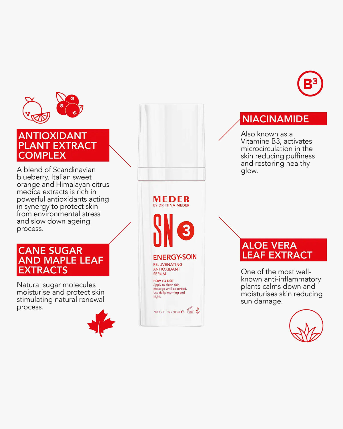 NRJ-Soin Energy Serum 50ml - Aufhellendes, Antioxidatives Serum