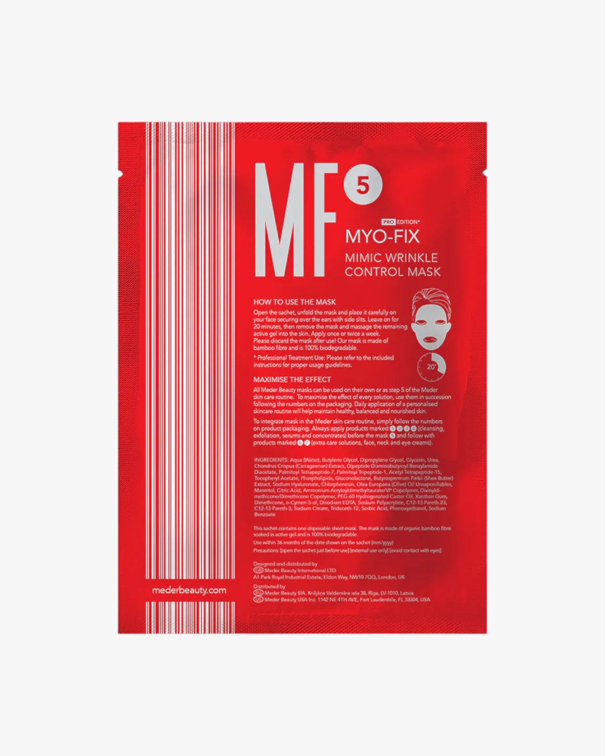Myo-Fix Peptid Anti-Stress Maske - Zur Korrektur von Mimikfalten & zur Entspannung der Gesichtsmuskulatur